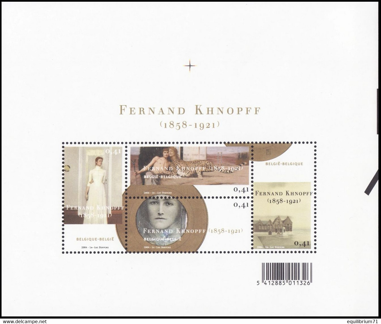 BL107**(3229/3232) - Fernand Khnopff - Peintre, Sculpteur, Graveur Et Dessinateur/Schilder, Beeldhouwer, Graveerder... - Grabados
