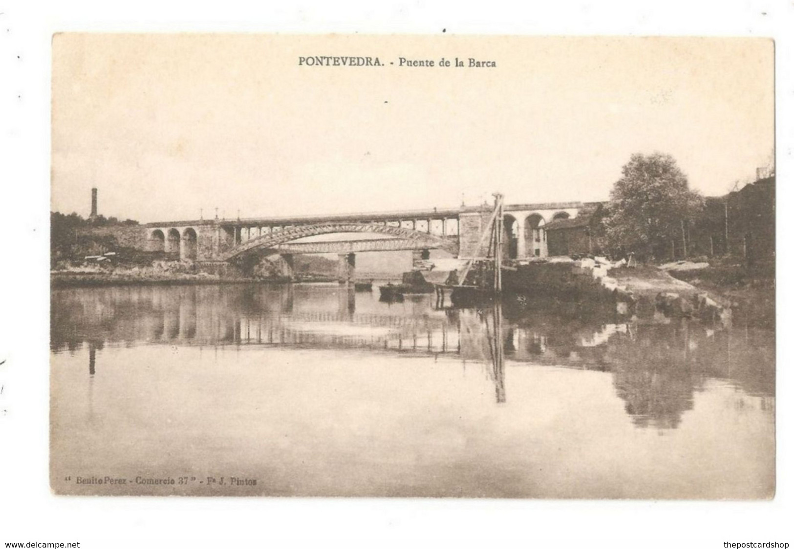 PUENTE DE LA BARCA -II. PONTEVEDRA GALICIA SPAIN J. PINTOS FOT.  BRIDGE UNUSED - Pontevedra