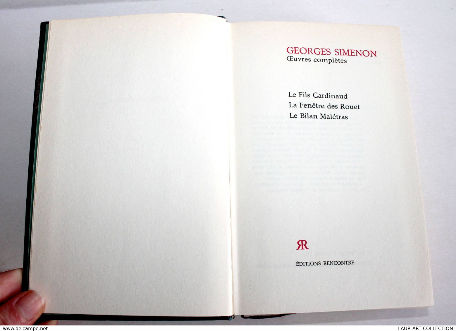 GEORGES SIMENON - OEUVRES COMPLETES - N°16 LE FILS CARDINAUD, FENETRE DES ROUET / ANCIEN LIVRE DE COLLECTION (2301.253) - Simenon