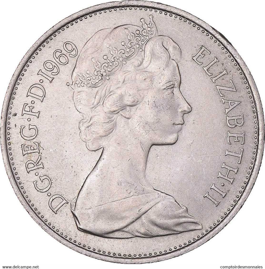 Monnaie, Grande-Bretagne, Elizabeth II, 10 New Pence, 1969, SPL, Cupro-nickel - 10 Pence & 10 New Pence