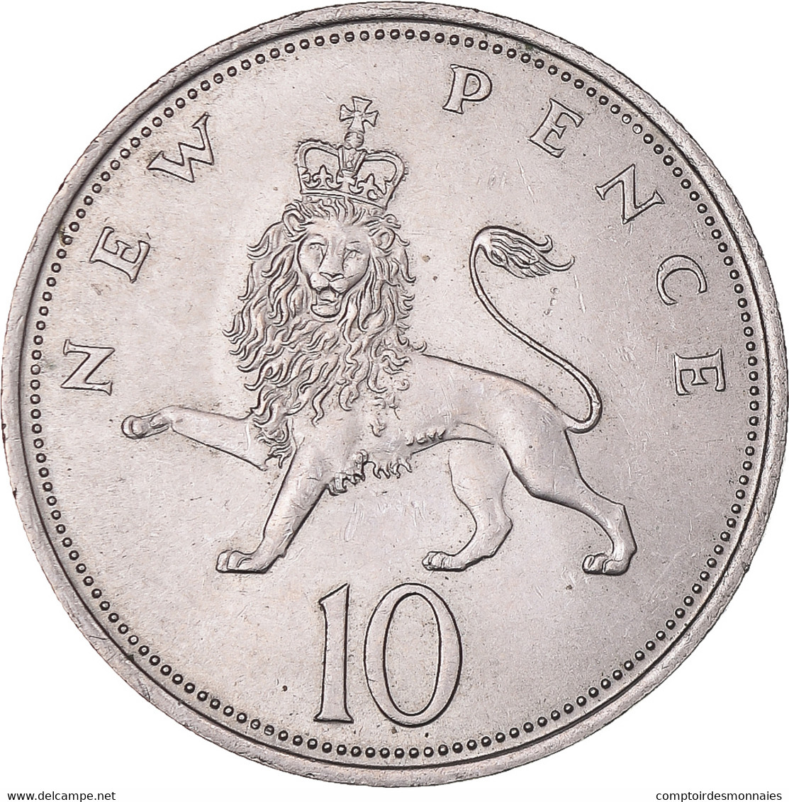 Monnaie, Grande-Bretagne, Elizabeth II, 10 New Pence, 1969, SPL, Cupro-nickel - 10 Pence & 10 New Pence
