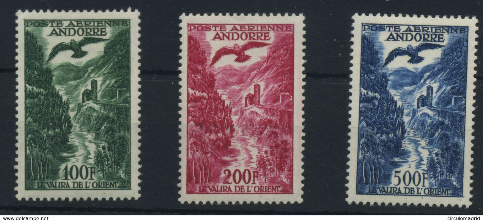 Andorra Francesa (aéreo) Nº 2/4* Año 1955/7 - Luchtpost