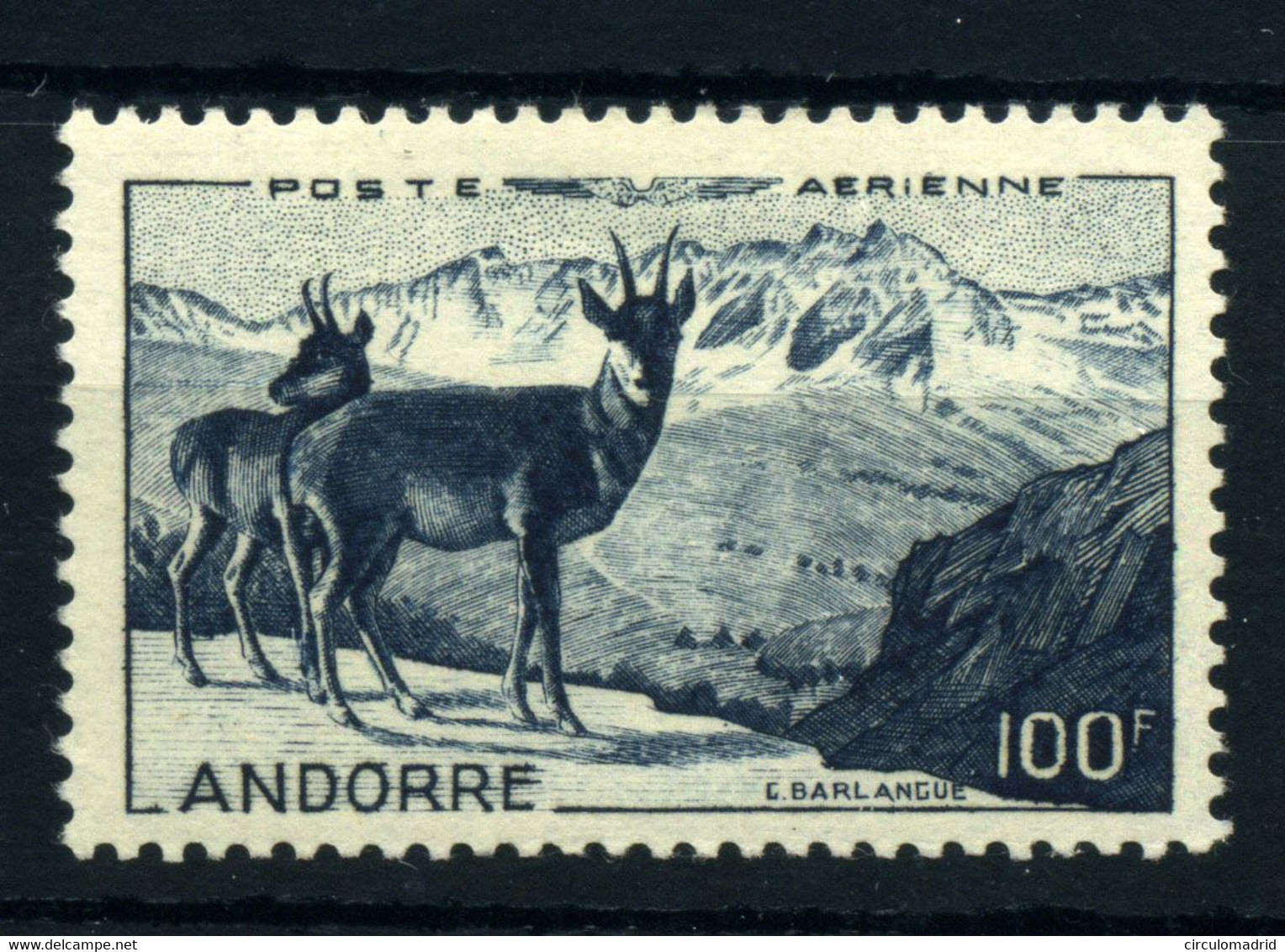 Andorra Francesa (aéreo) Nº 1*  Año 1950 - Posta Aerea