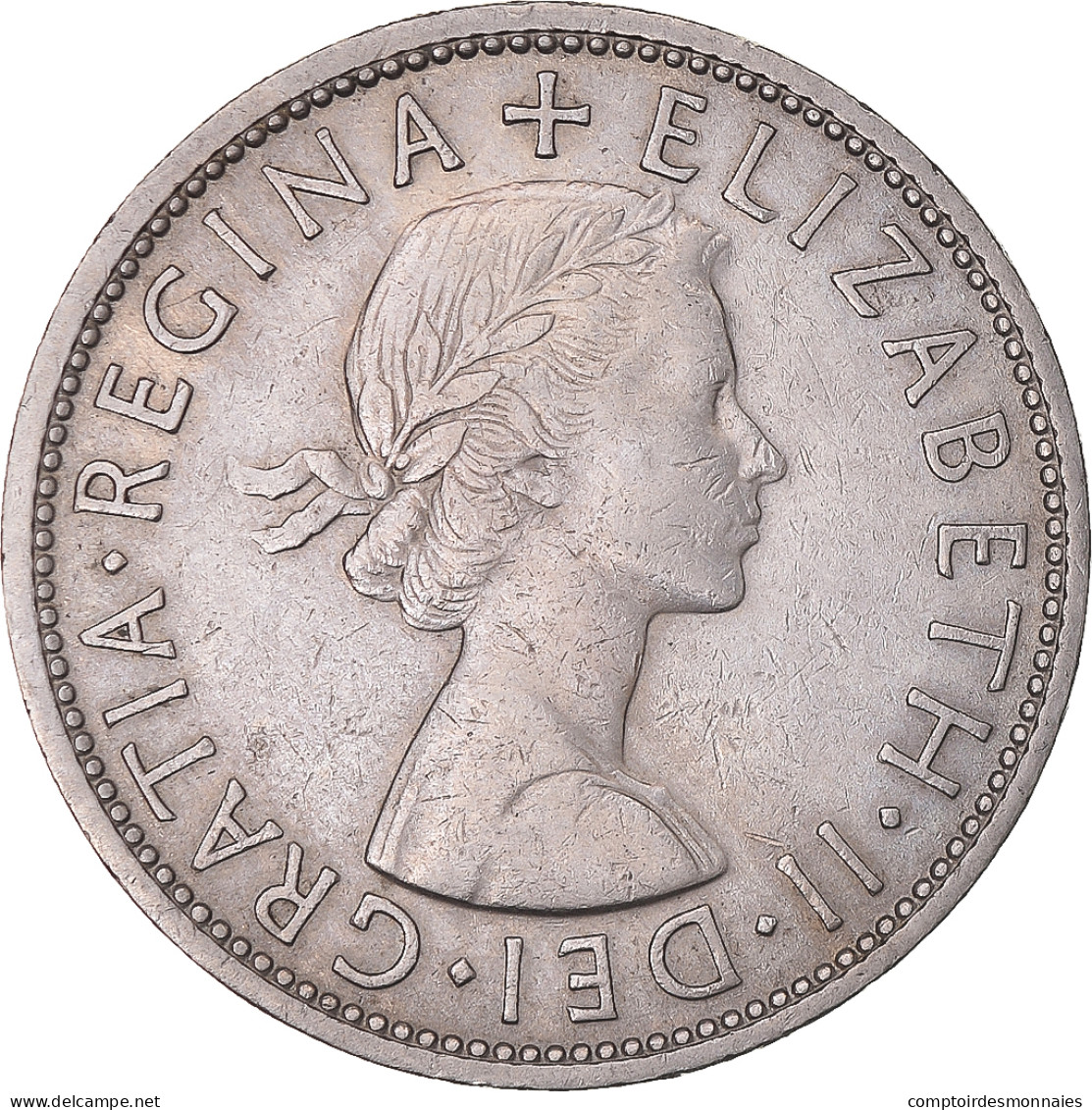 Monnaie, Grande-Bretagne, Elizabeth II, 1/2 Crown, 1958, TTB, Cupro-nickel - K. 1/2 Crown