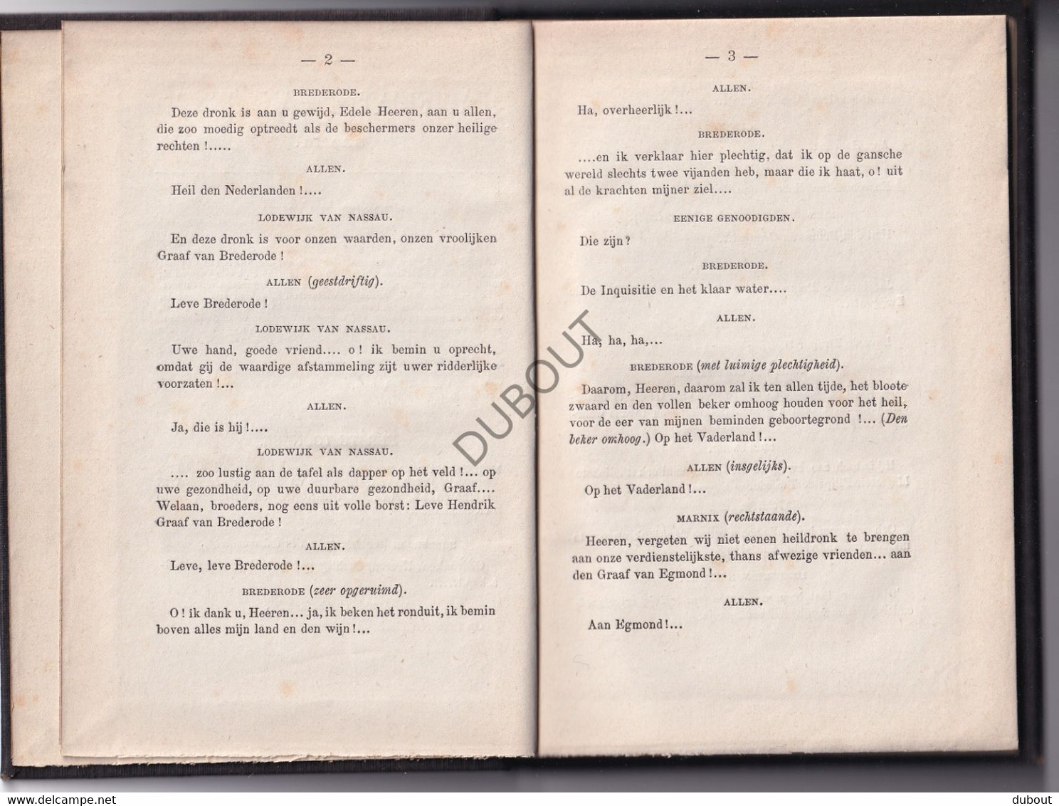 Gent - Pacificatie Van Gent, Historisch Drama - E. Van Goethem, Muziek: Peter Benoit - 1876 (W177) - Antique