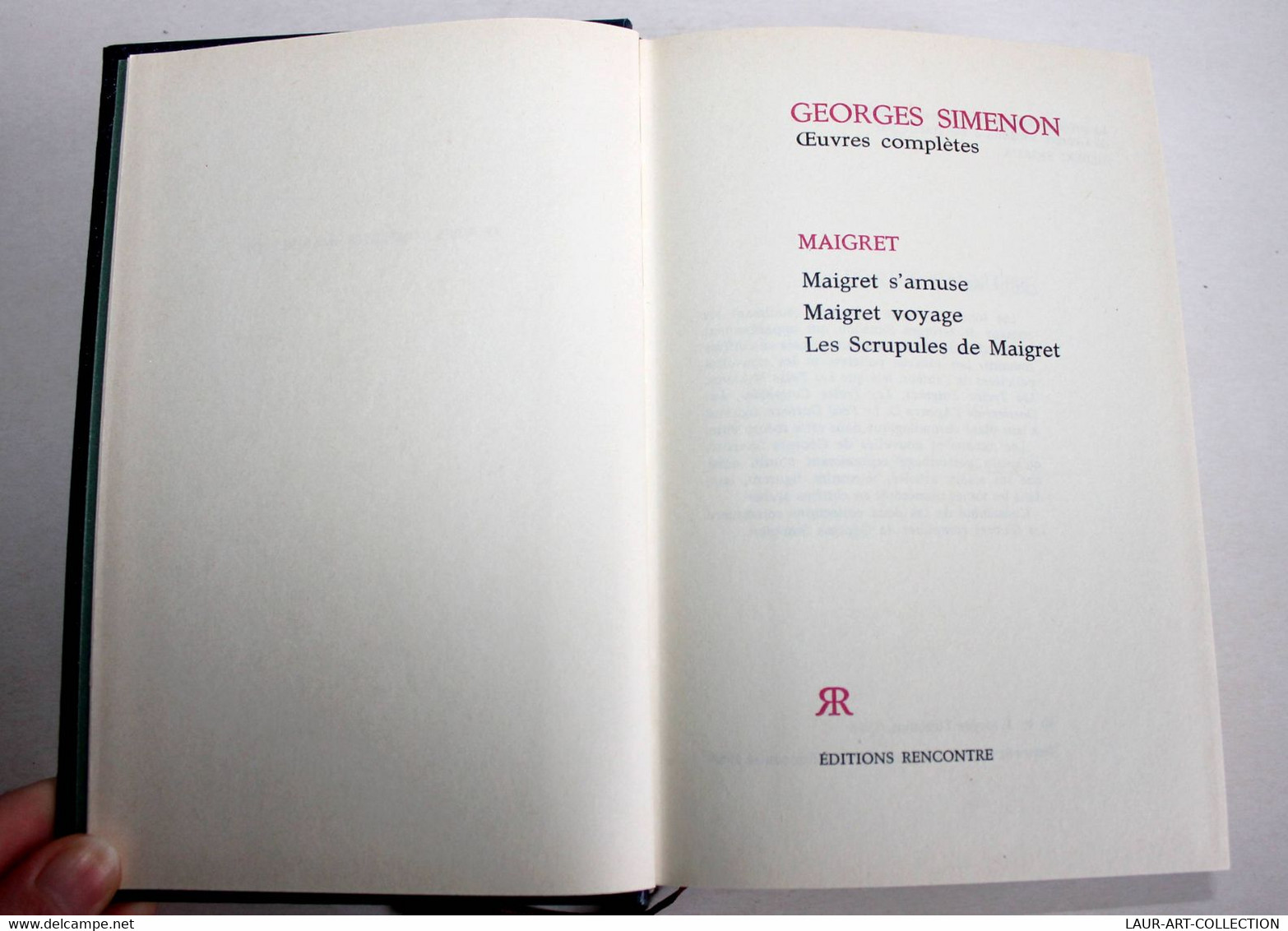 GEORGES SIMENON - OEUVRES COMPLETES, MAIGRET N°XX: M. S'AMUSE, VOYAGE, SCRUPULES / ANCIEN LIVRE DE COLLECTION (2301.259) - Simenon