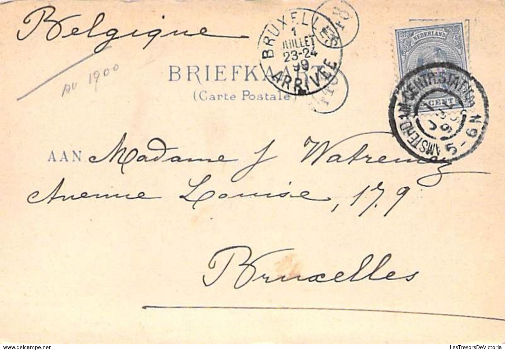 Pays Bas - Amsterdam - Koninklijk Postkantoor - Edit. N.J. Boop - Précurseur - Oblitéré 1899 - Carte Postale Ancienne - Amsterdam