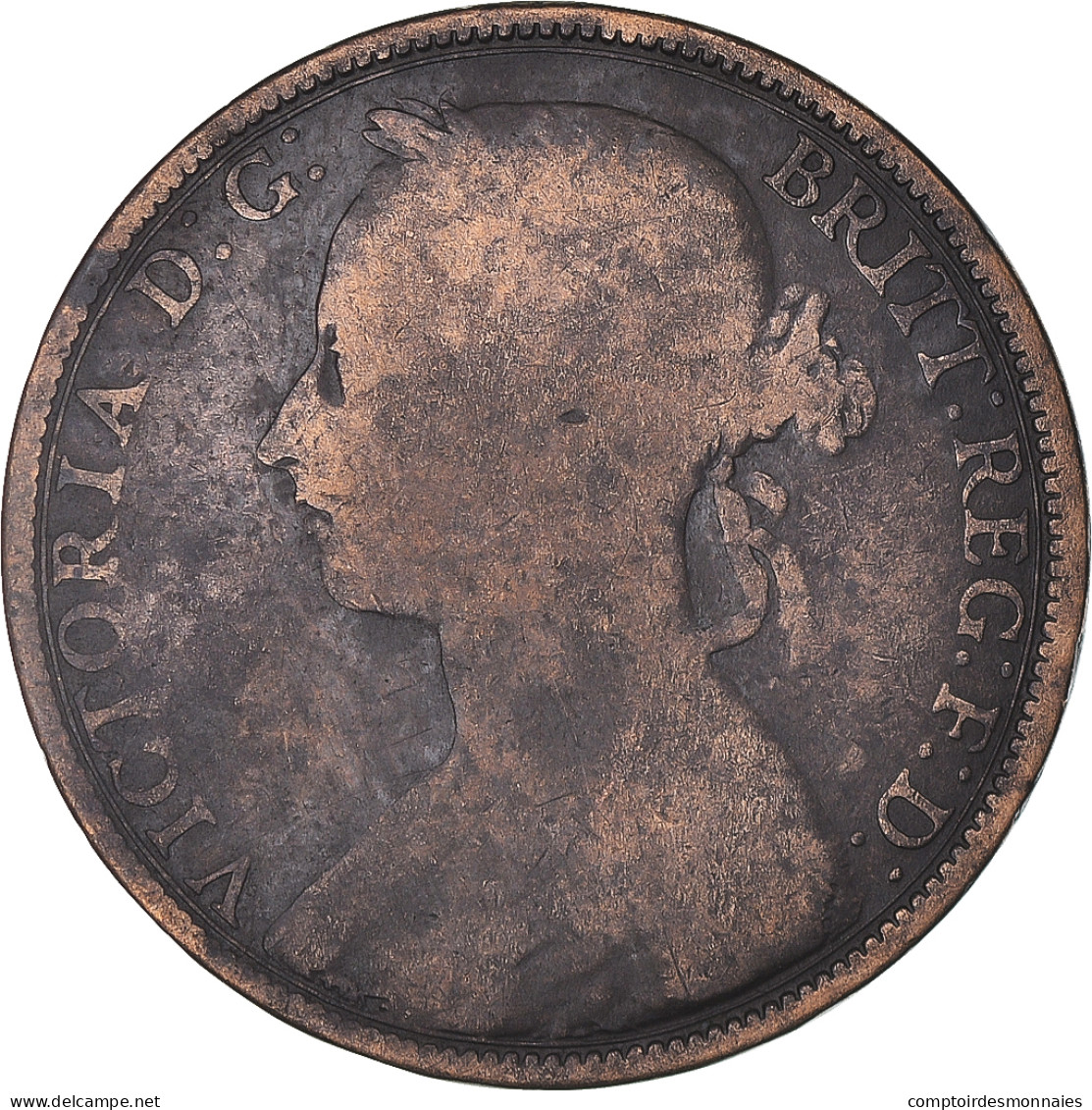 Monnaie, Grande-Bretagne, Victoria, Penny, 1892, B+, Bronze, KM:755 - D. 1 Penny