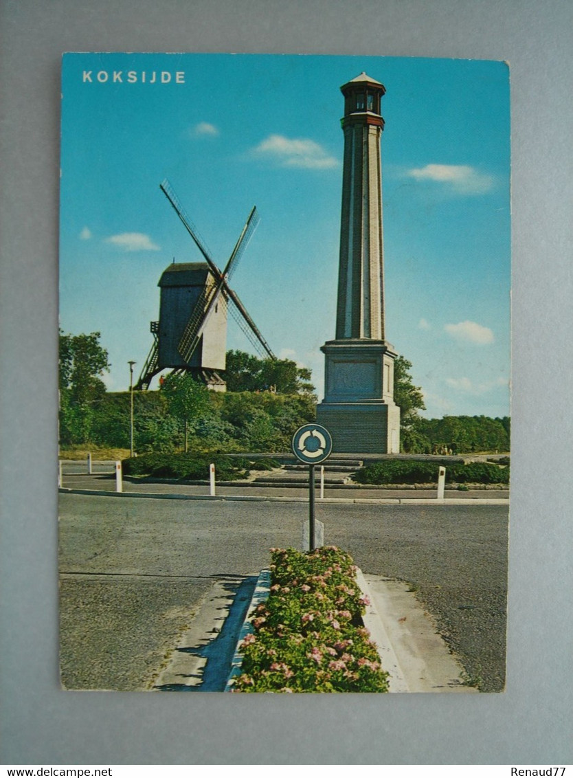 Koksijde - Le Vieux Moulin à Vent Et Monument Aviateurs - Koksijde