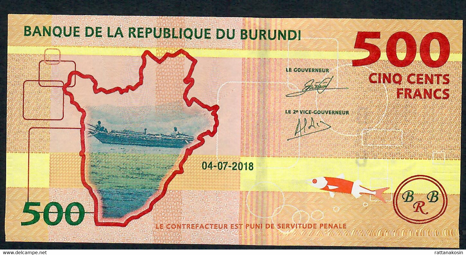 BURUNDI P50b 500 FRANCS 2018 #AE    UNC. - Burundi