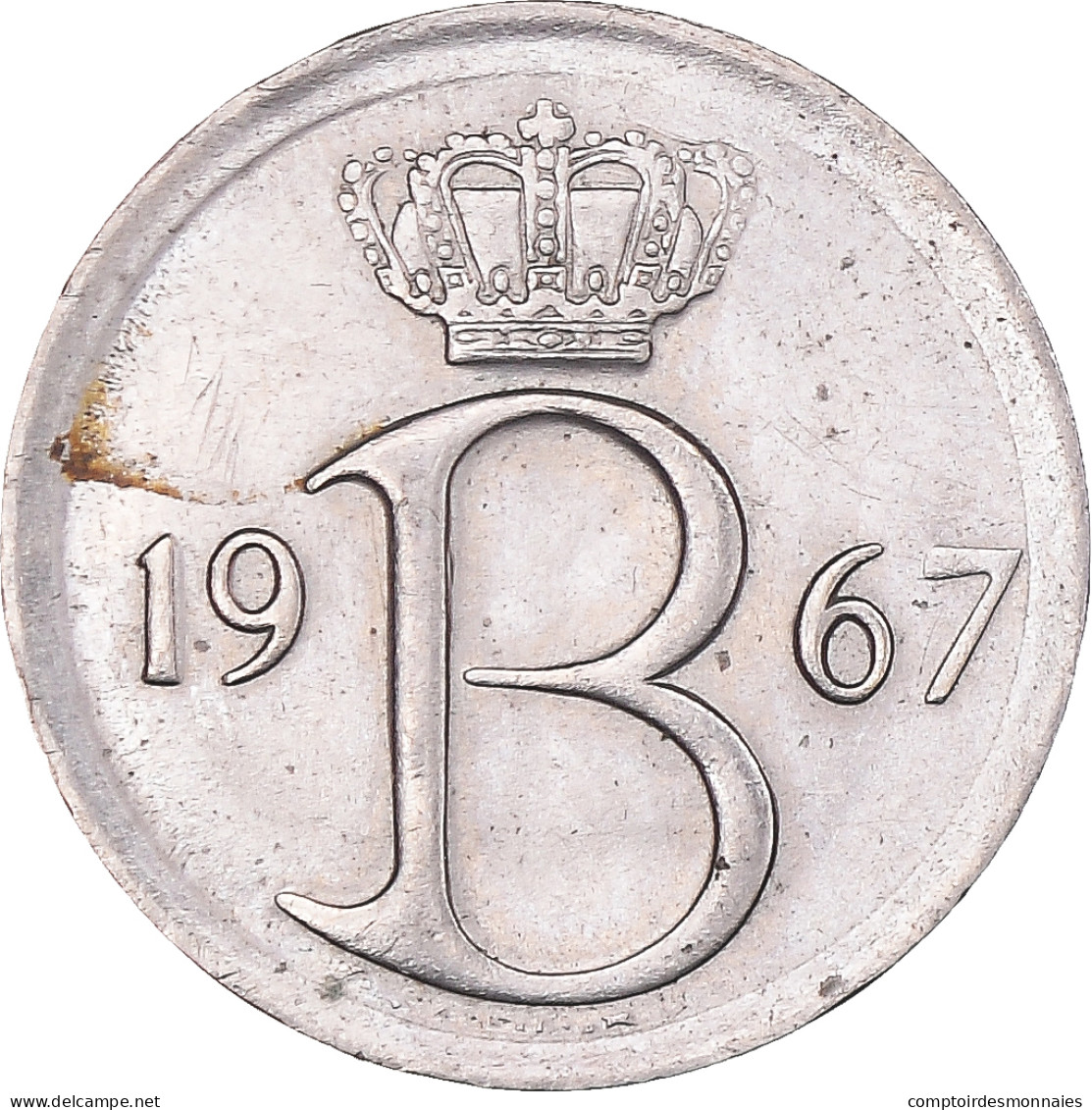 Monnaie, Belgique, 25 Centimes, 1967, Bruxelles, TTB+, Cupro-nickel, KM:153.1 - 25 Cent