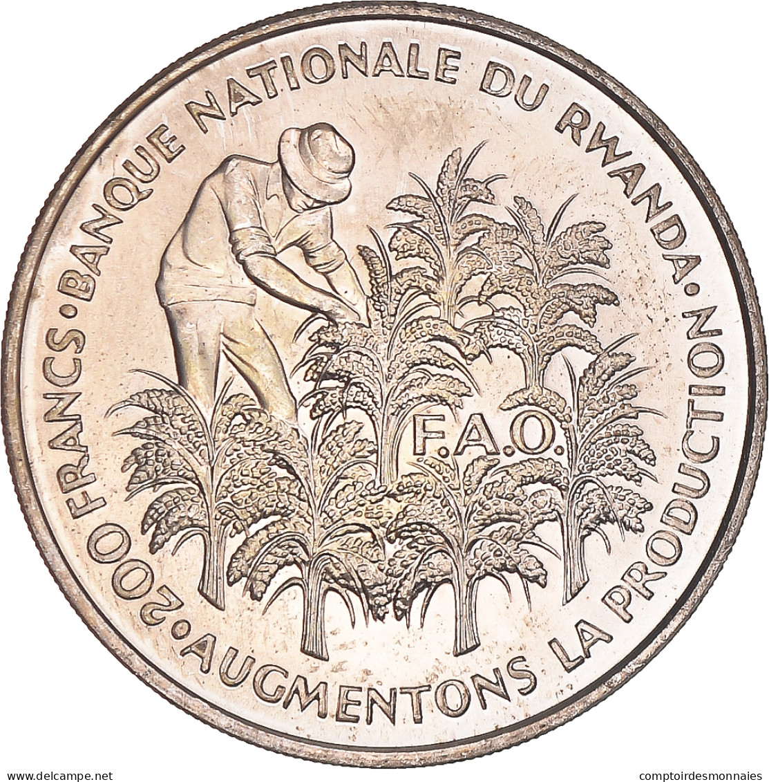 Monnaie, Rwanda, 200 Francs, 1972, SPL, Argent, KM:11 - Rwanda