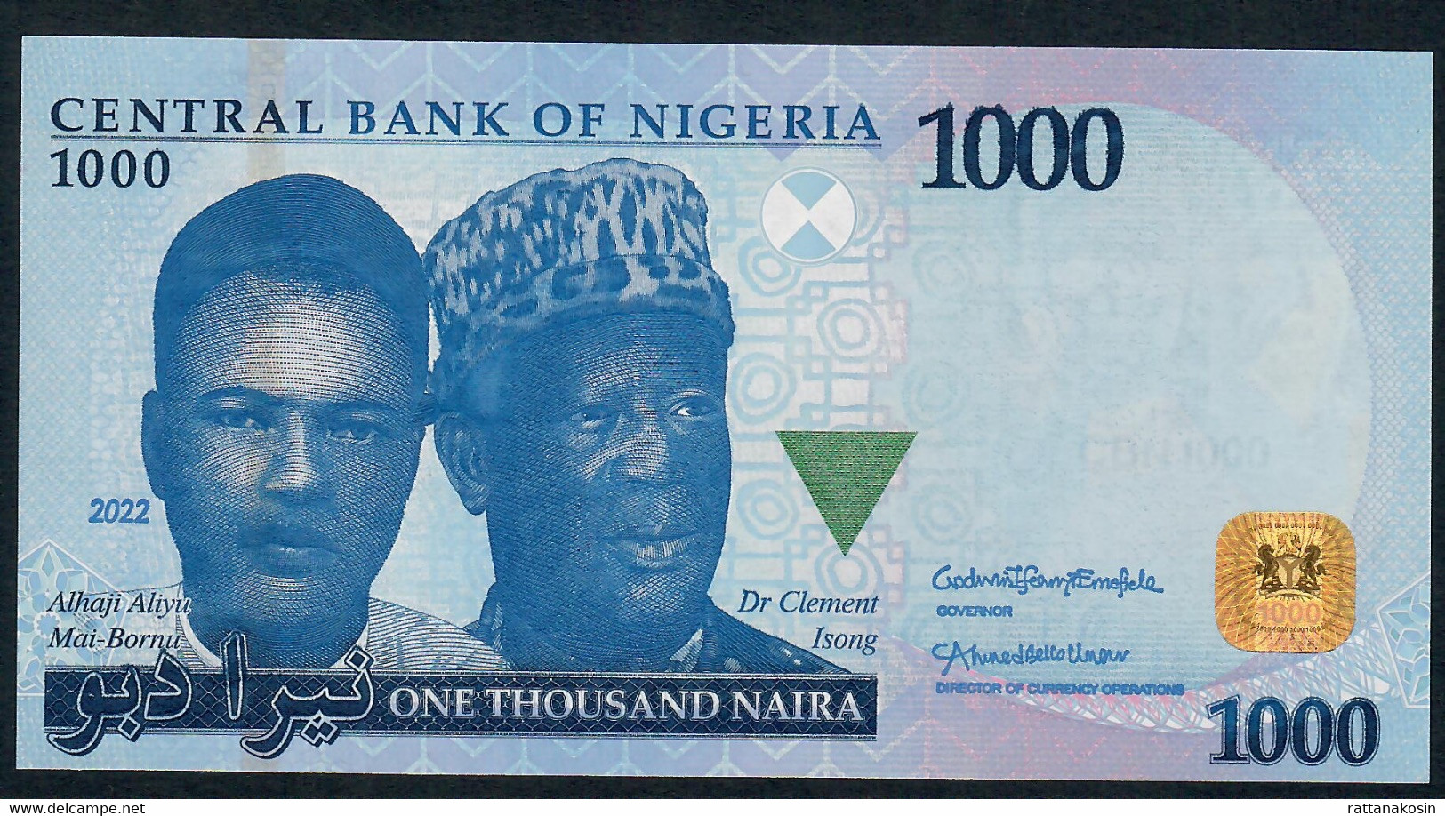 NIGERIA NLP 1000 NAIRA 2022 #E/35  Issued 15.12.2022   UNC. - Nigeria