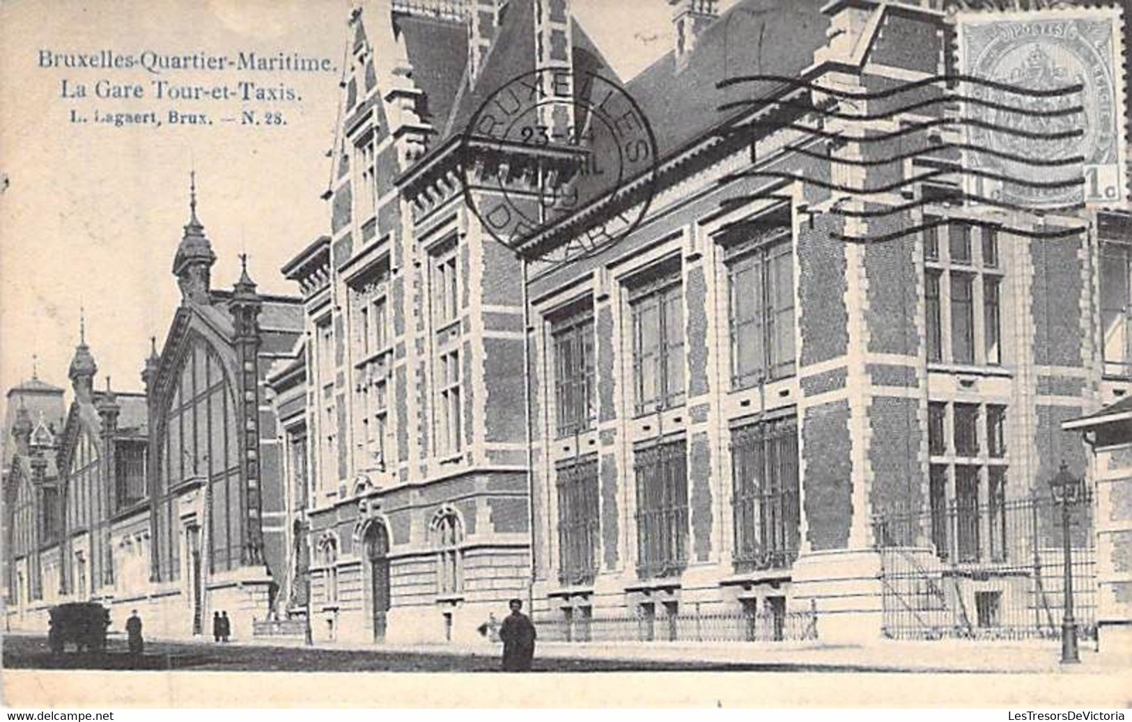 Belgique - Bruxelles - Quartier Maritime - La Gare De Tour Et Taxi - Oblitéré Bruxelles 1909 - Carte Postale Ancienne - Bruxelles-ville