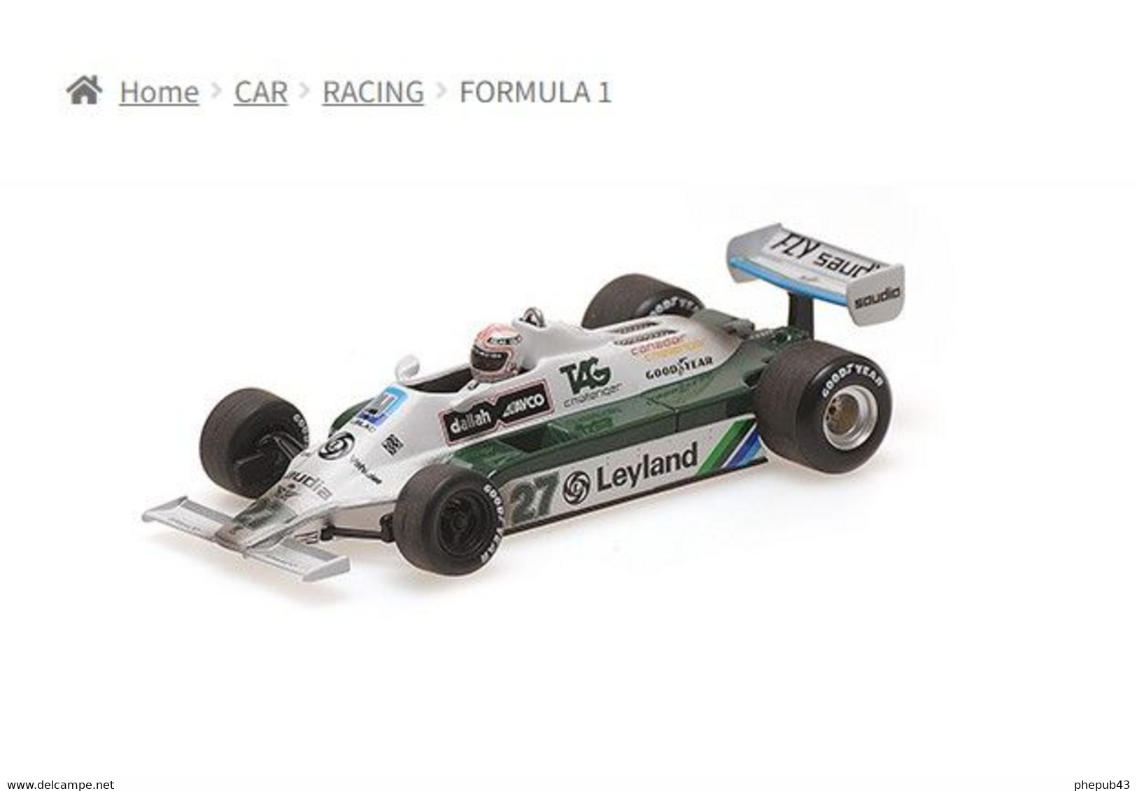 Williams Ford FW 07B - Alan Jones - World Champion 1980 #27 (dirty Version) - Minichamps - Minichamps