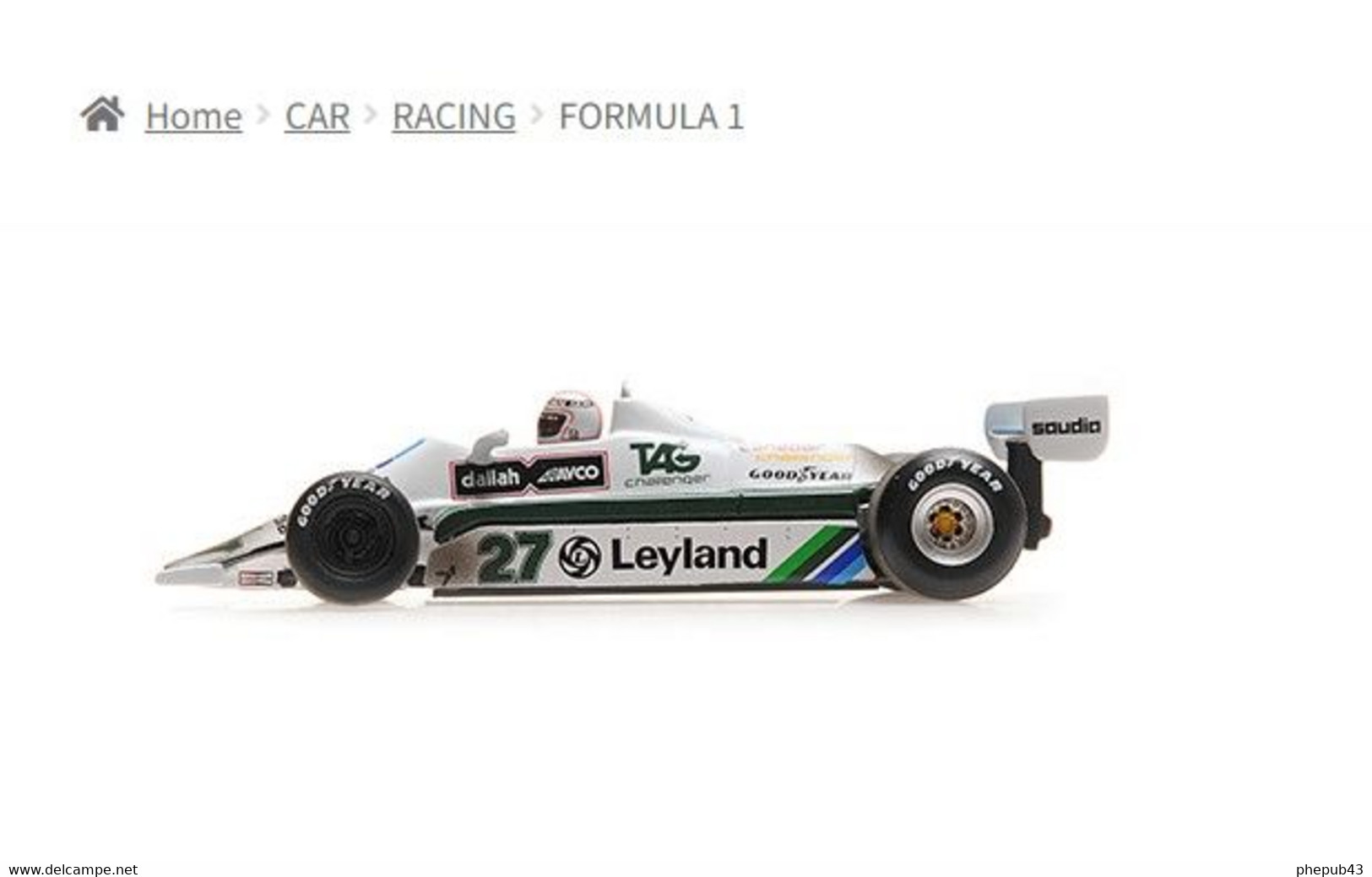 Williams Ford FW 07B - Alan Jones - World Champion 1980 #27 (dirty Version) - Minichamps - Minichamps