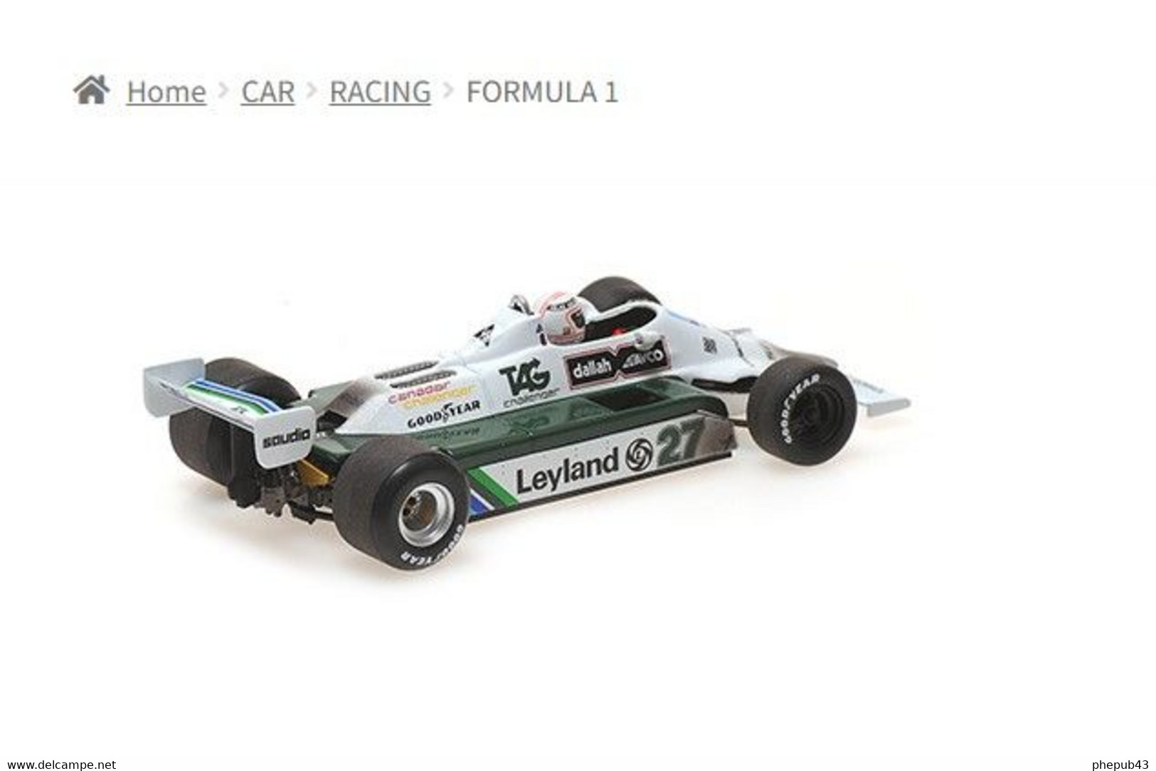 Williams Ford FW 07B - Alan Jones - World Champion 1980 #27 (dirty Version) - Minichamps - Minichamps