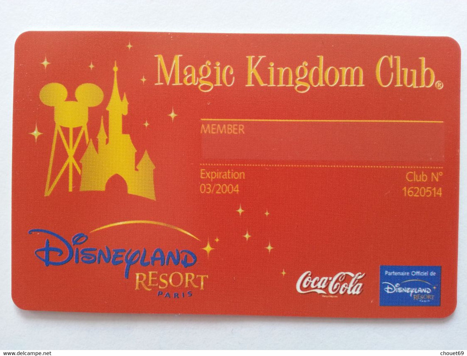 Disneyland Paris  - Magic Kingdom Club - Coca-Cola - 03/2004 EURO DISNEY (TB0322 - Passaporti  Disney