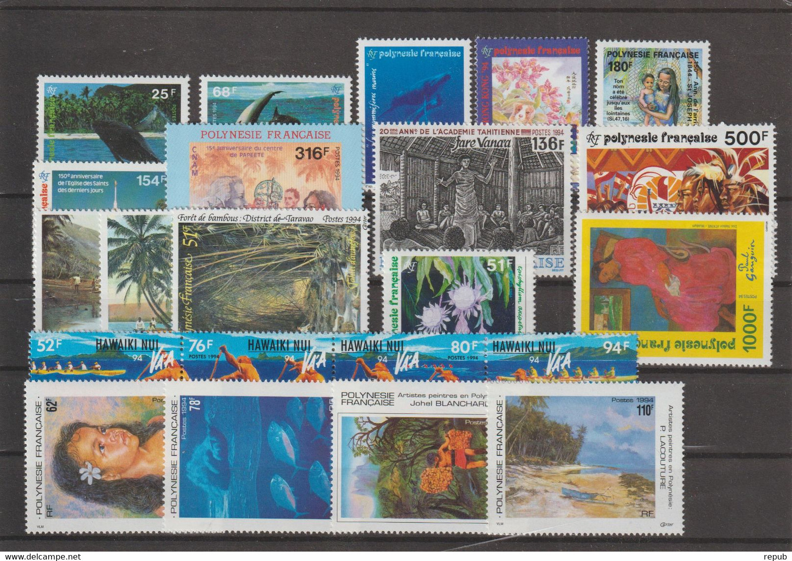 Polynésie Année Complète 1994, 450 à 471, 22 Val  ** MNH - Años Completos