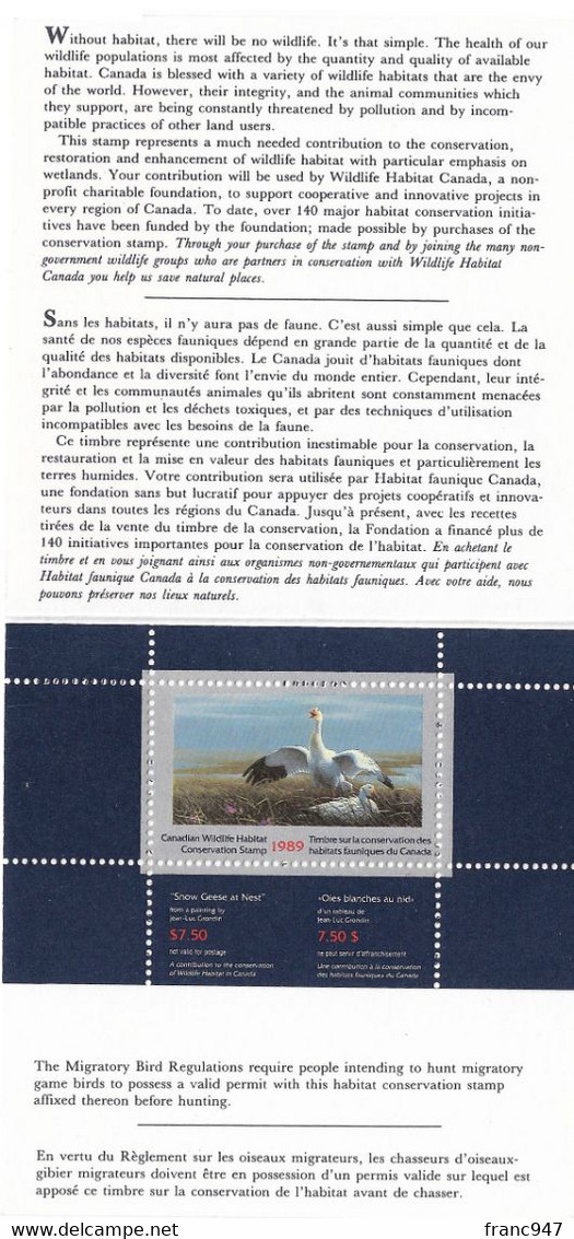 Canada, 1989 Conservazione Della Natura - MNH** - Altri & Non Classificati