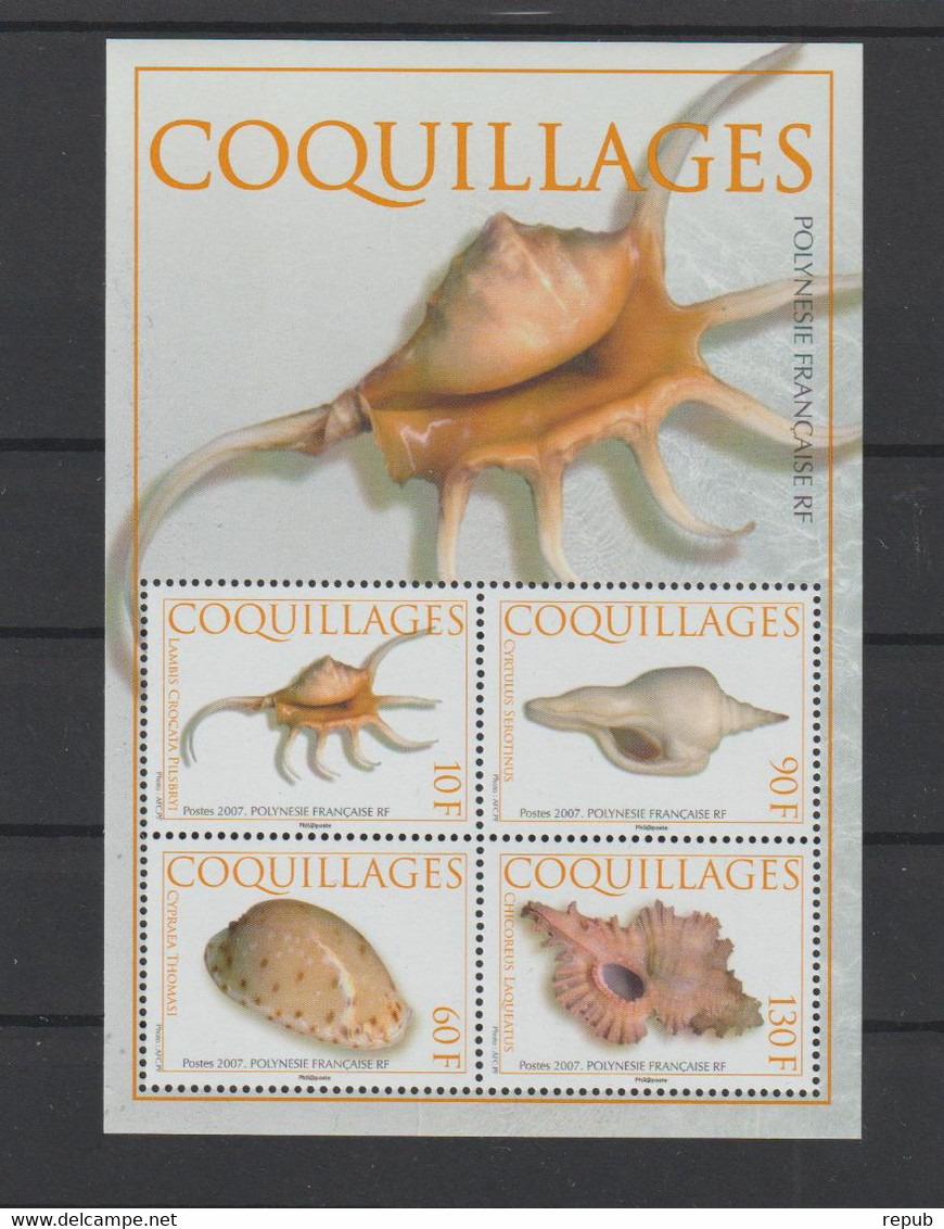 Polynésie Année Complète 2007, 798 à 823, 26 Val + BF 33 ** MNH - Annate Complete