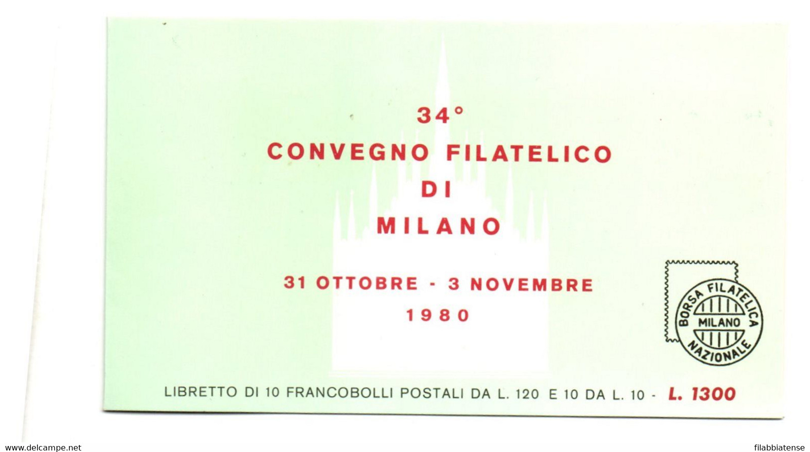 1980 - Italia Libretto Ricordo 1 Convegno Di Milano   ------ - Booklets