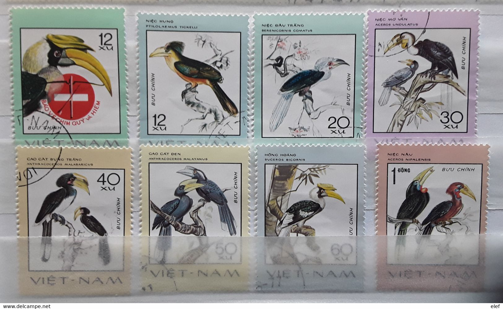 VIETNAM VIET NAM 1977 Serie Protection Oiseaux Rares Bird  Set,  Yvert 40 / 47 , Obl TB - Coucous, Touracos