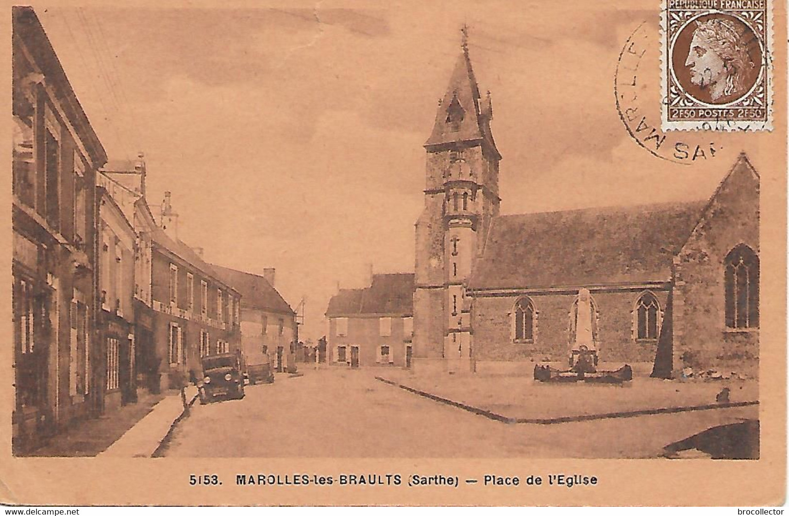 MAROLLES Les BRAULT ( 72 ) - Place De L'Eglise - Marolles-les-Braults