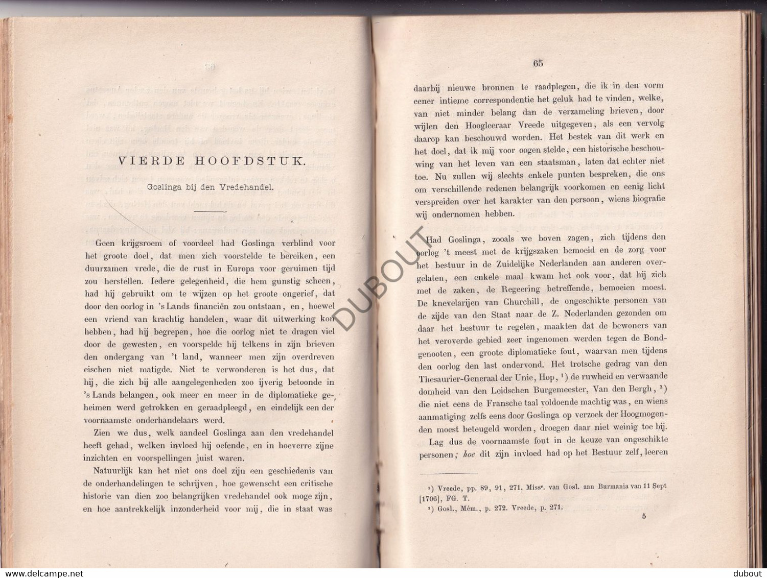 Academisch Proefschrift: Friesland: Sicco Van Goslinga - Franeker - 1885 (S285) - Antiguos