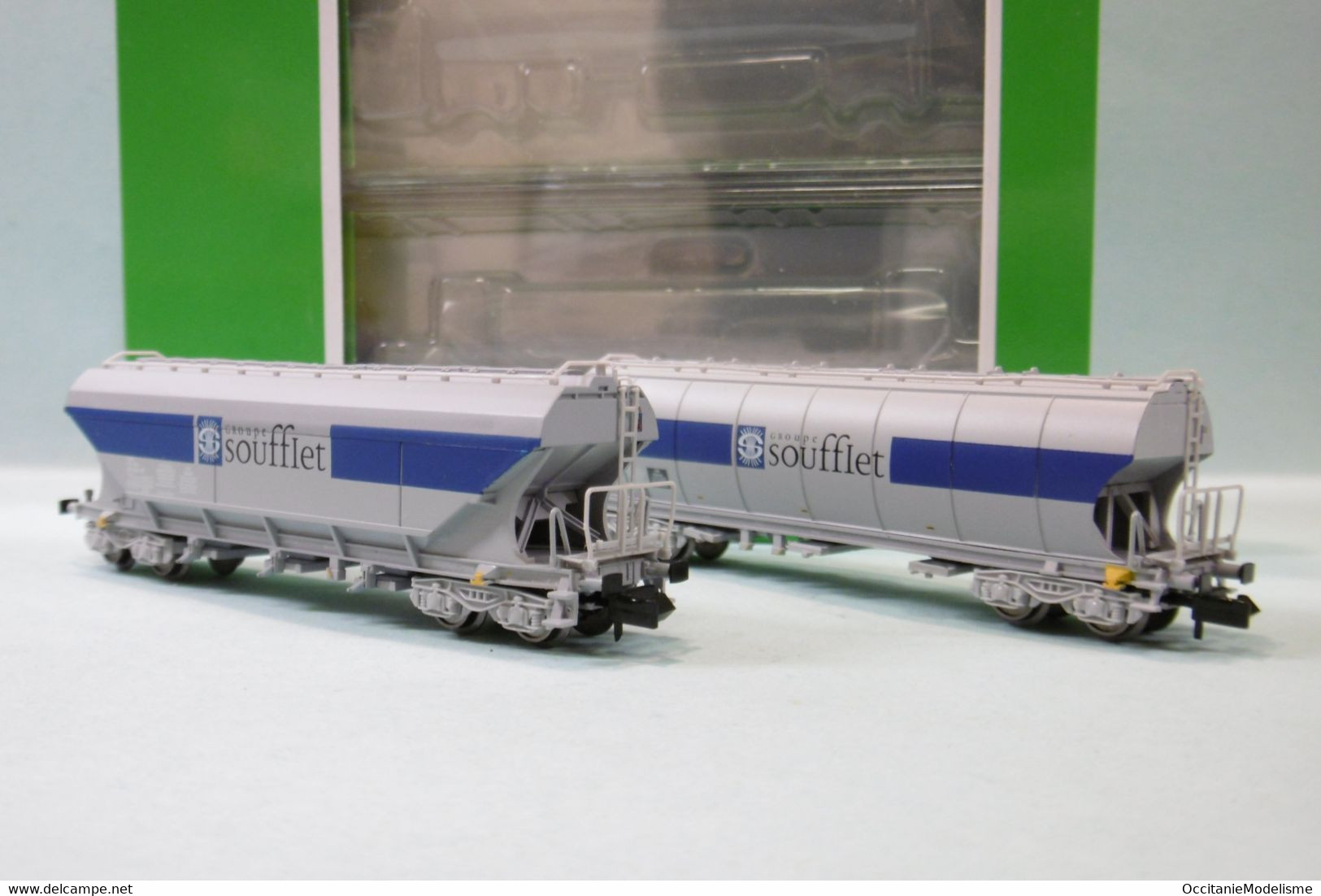 Arnold - 2 WAGONS CEREALIERS Soufflet SNCF ép. V VI Réf. HN6510 Neuf NBO N 1/160 - Vagoni Merci