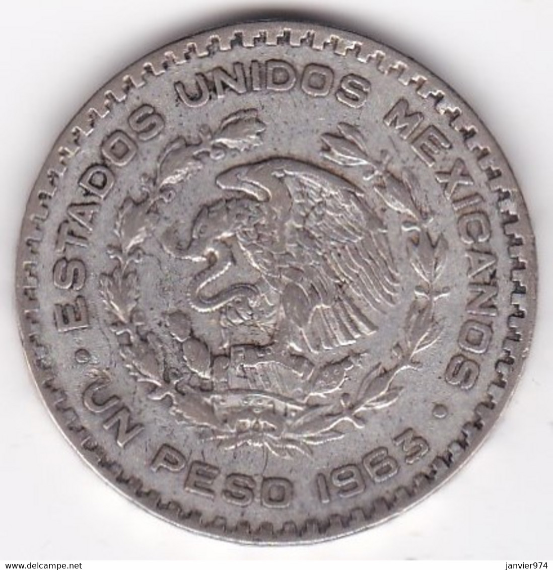 Mexique 1 Peso 1963, José María Morelos Y Pavón, En Argent, KM# 459 - Mexiko