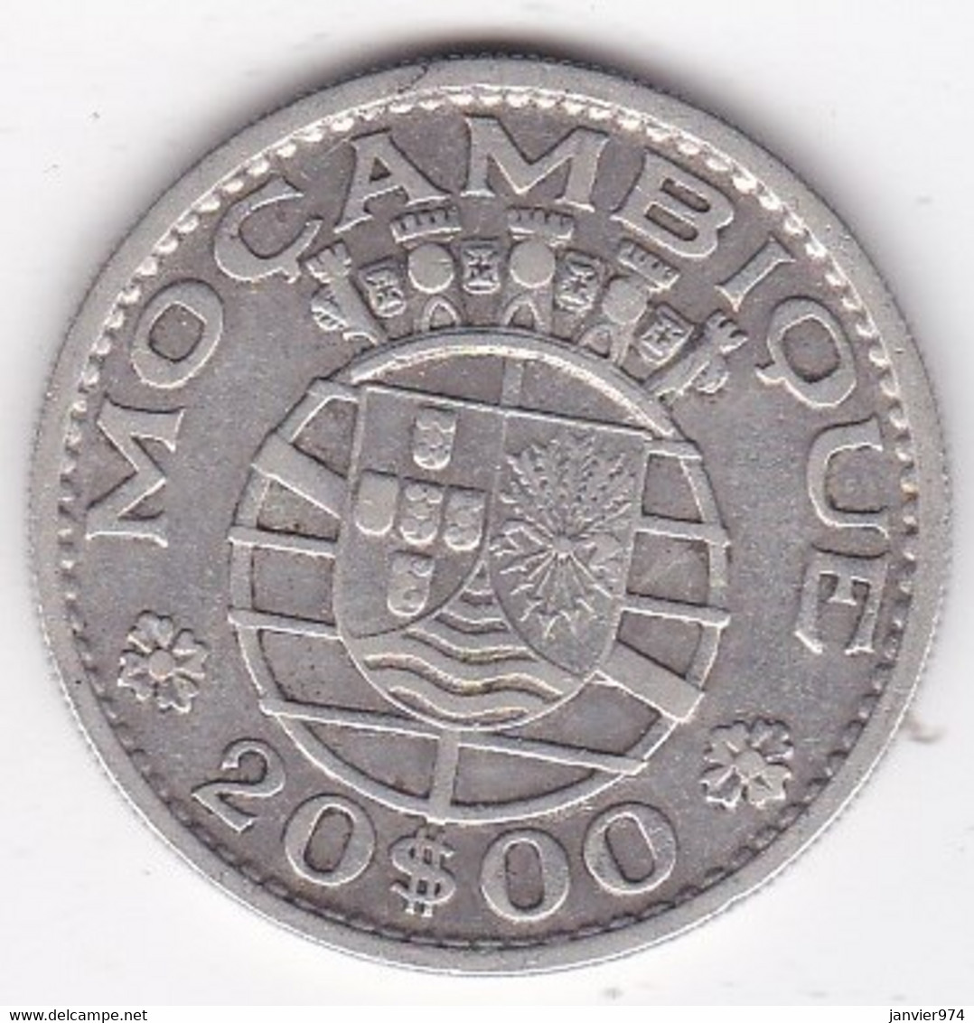 Colonie Portugaise, Mozambique , 20 Escudos 1960 . Argent, KM# 80 - Mosambik