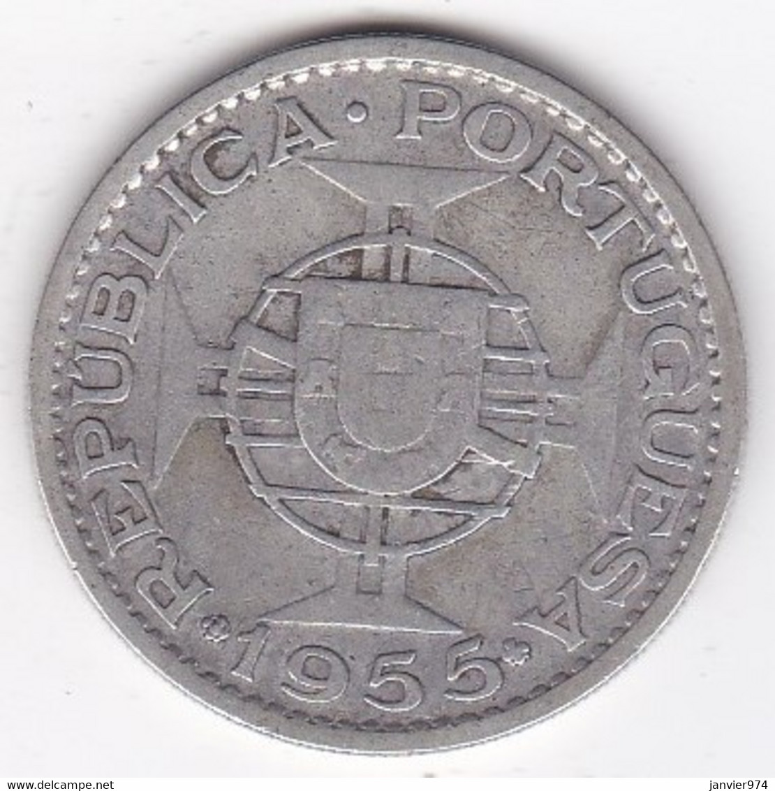 Colonie Portugaise, Mozambique , 20 Escudos 1955 . Argent, KM# 80 - Mosambik
