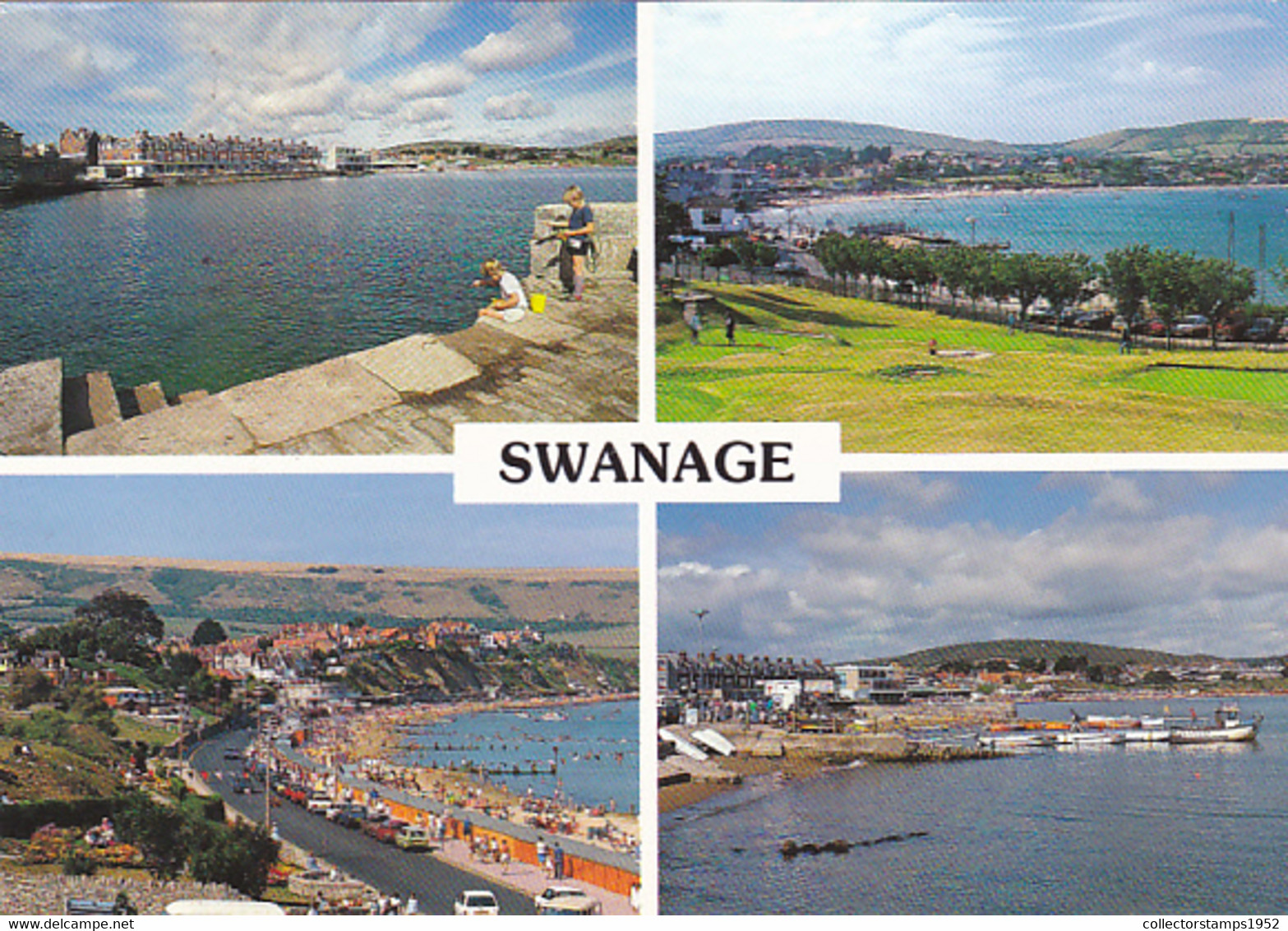 SWANAGE TOWN SEAFRONT, PANORAMAS, BEACH, MARINA, CAR, BOATS, PEOPLE, DIFFERENT VIEWS - Swanage