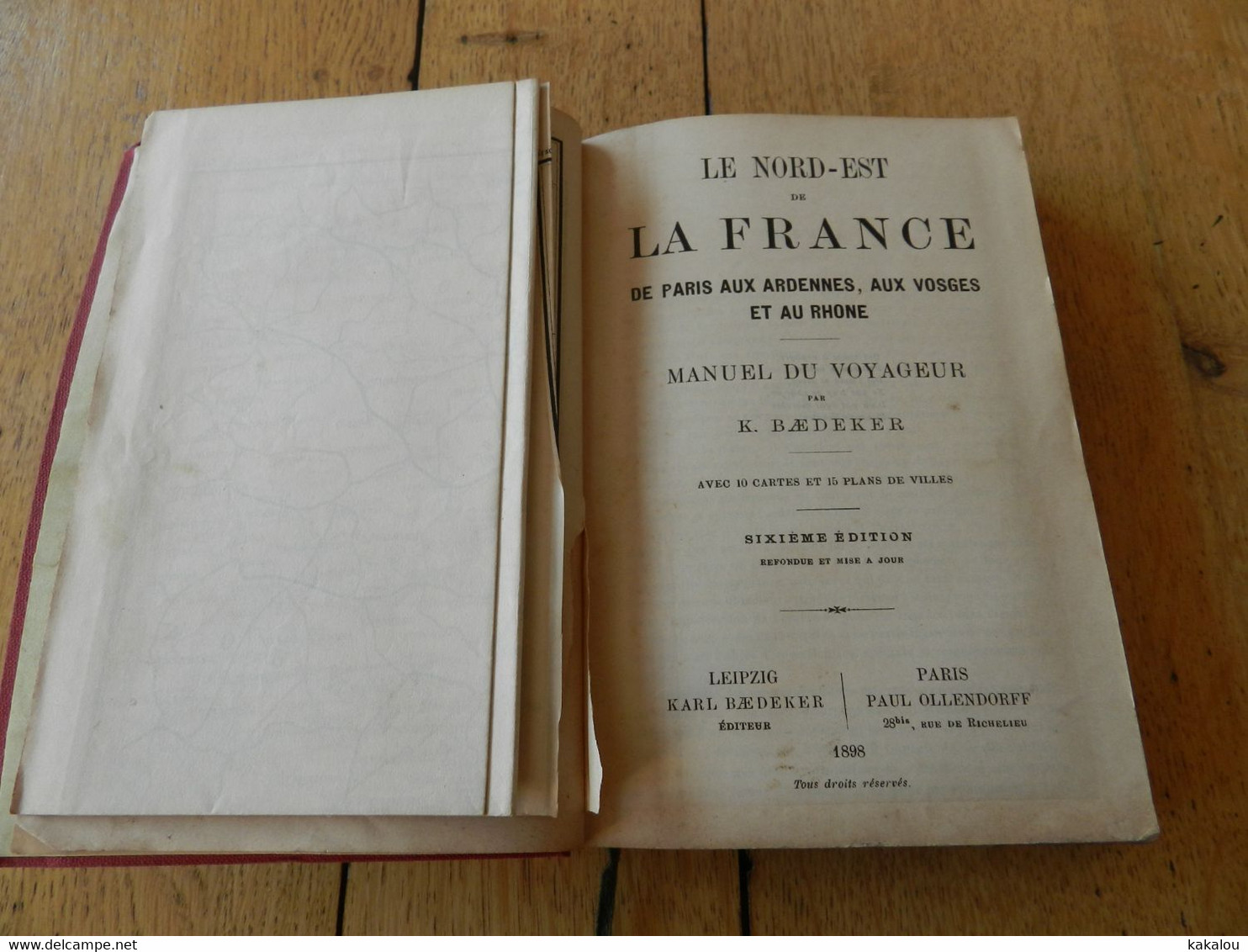 BAEDEKER Nord Est De La France1898 10 Cartes Et 15 Plans - Karten/Atlanten