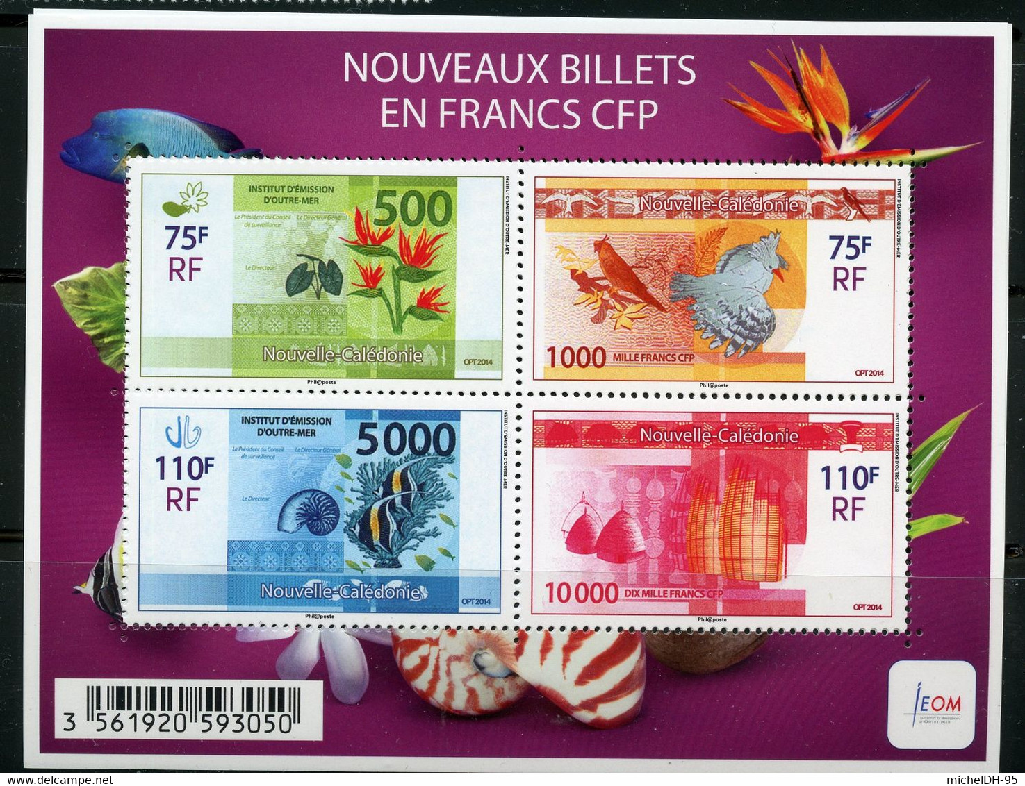 Nouvelle Calédonie 2014 - Numismatique Nouveaux Billets En Francs CFP - NEUF - No F1208 - Cote 8,00 - Blocchi & Foglietti