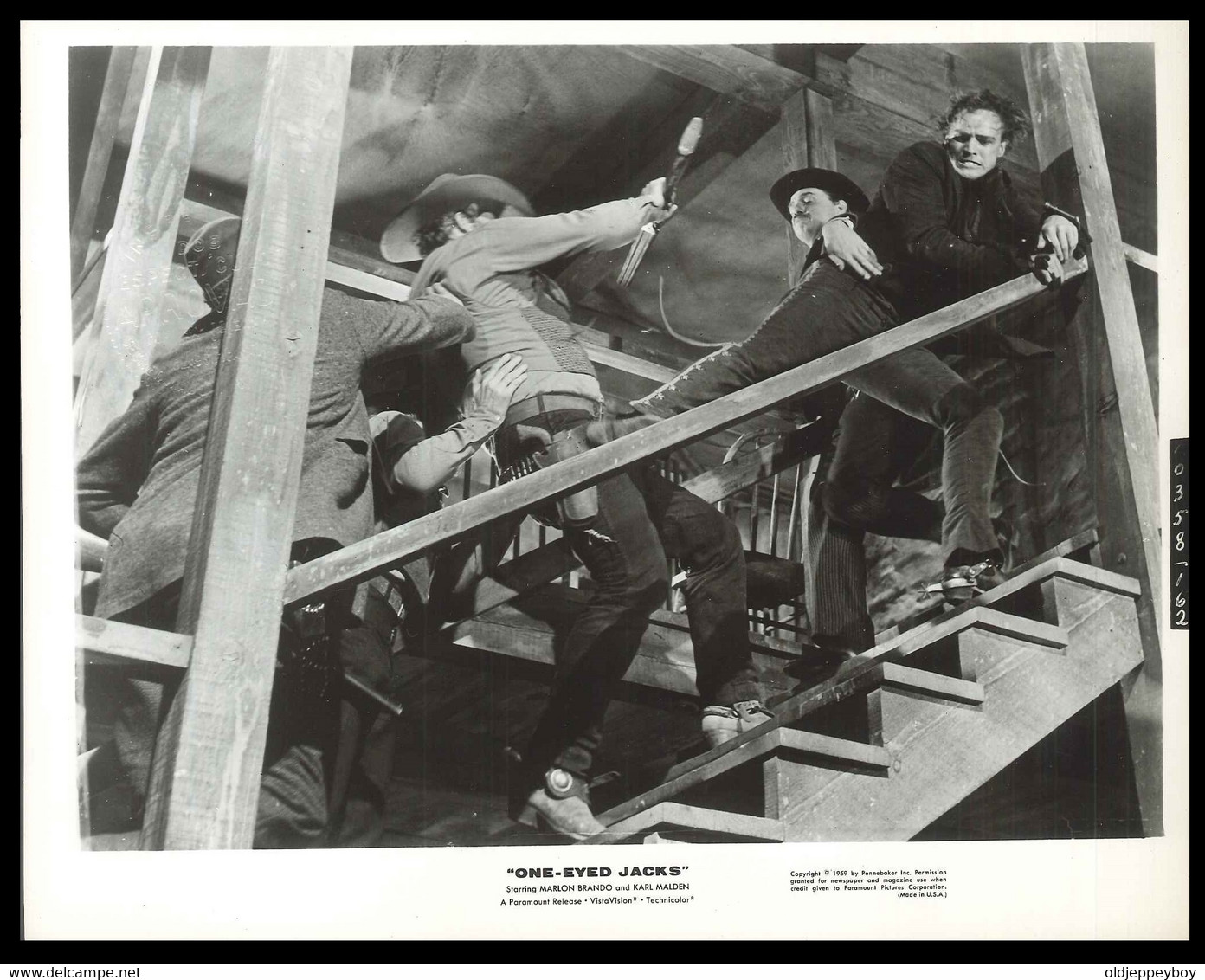 One Eyed Jacks-Marlon Brando-Karl Malden - 8x10 - B&W - Movie Still- Western Paramount Release Technicolour - Photos