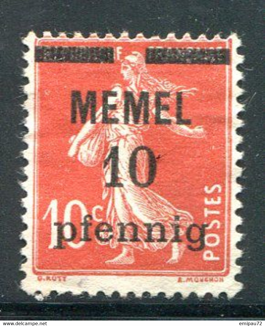 MEMEL- Y&T N°19- Neuf Sans Gomme - Unused Stamps