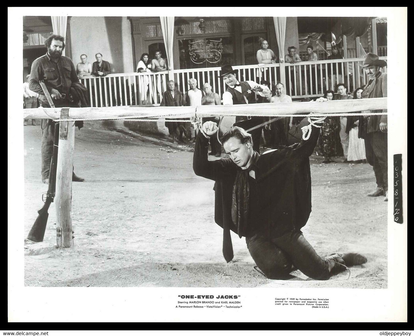 One Eyed Jacks-Marlon Brando-Karl Malden - 20 X 25 Cm - B&W - Movie Still- Western Paramount Release Technicolour - Foto's