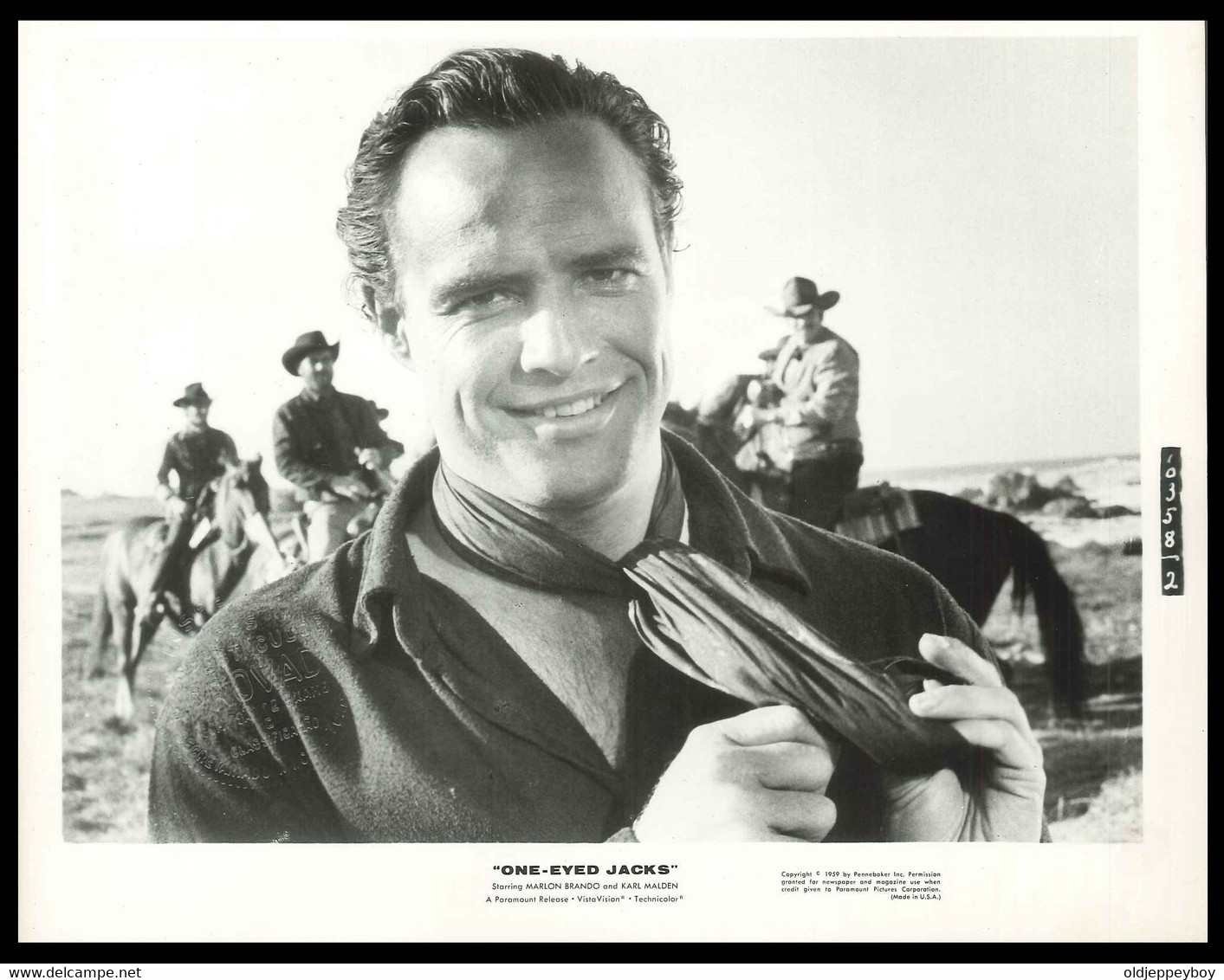 One Eyed Jacks-Marlon Brando-Karl Malden - 20 X 25 Cm - B&W - Movie Still- Western Paramount Release Technicolour - Foto's