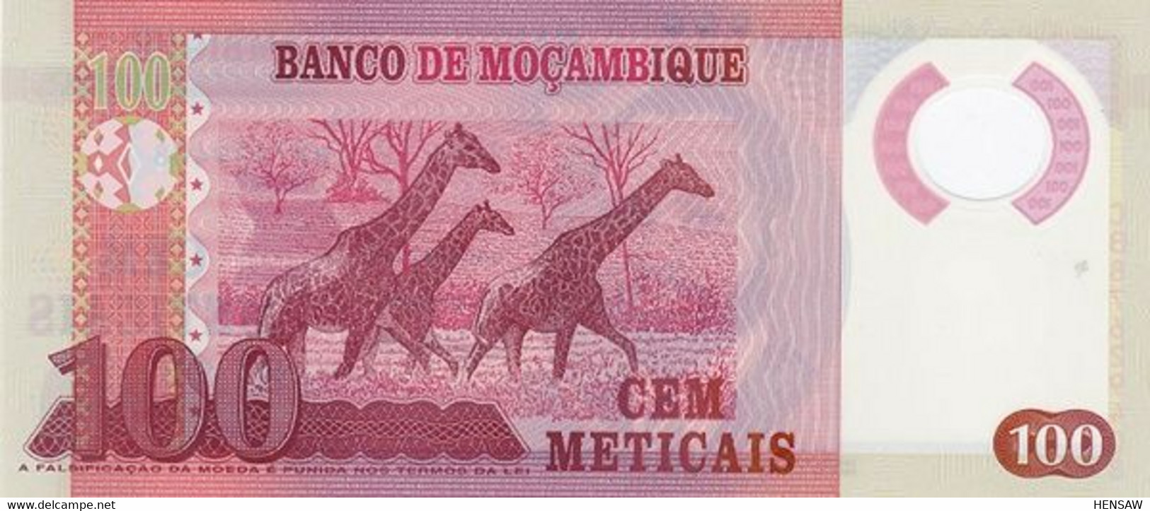 MOZAMBIQUE 100 METICAIS 2017 P 151b UNC SC NUEVO - Mozambique