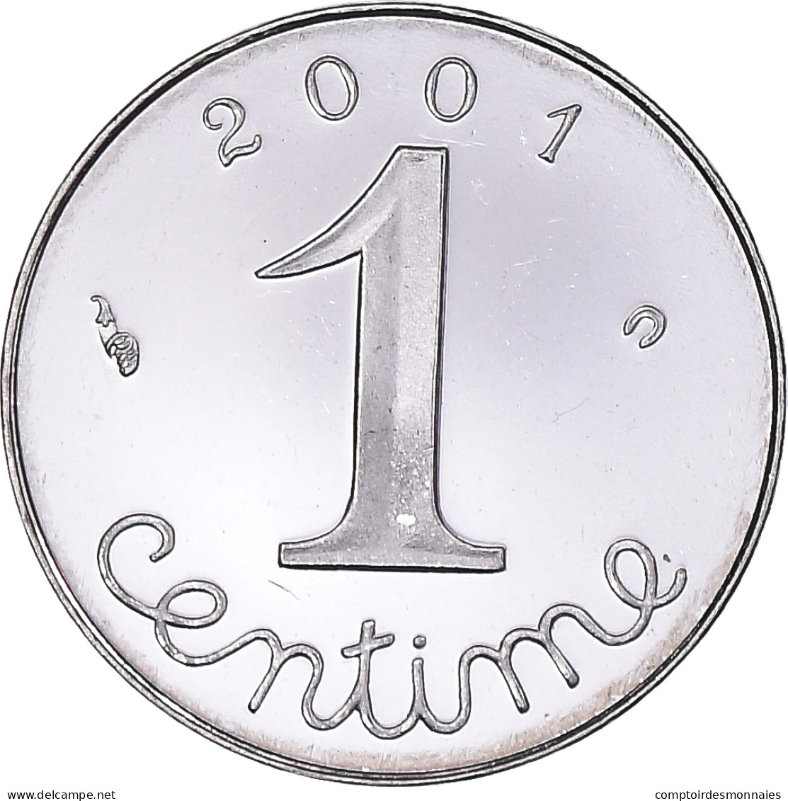 Monnaie, France, Épi, Centime, 2001, Paris, Proof / BE, FDC, Acier Inoxydable - Probedrucke