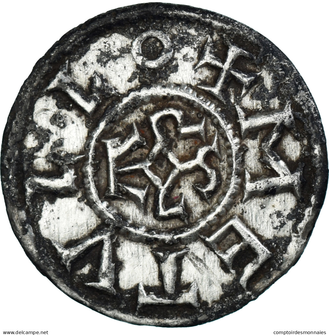 Monnaie, France, Charles Le Chauve, Denier, 840-864, Melle, TTB, Argent - Autres & Non Classés