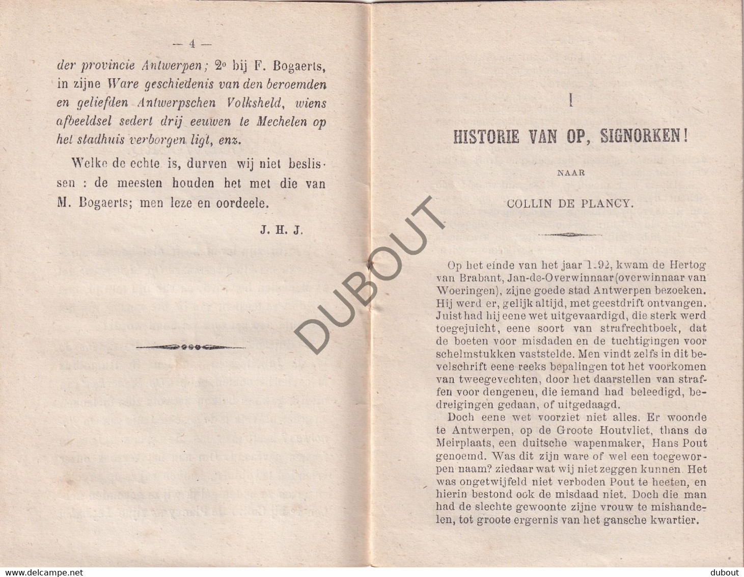 Historie Op, Signorken,  Ommegang Der Reuzen, Mechelen ±1900 (W173) - Oud