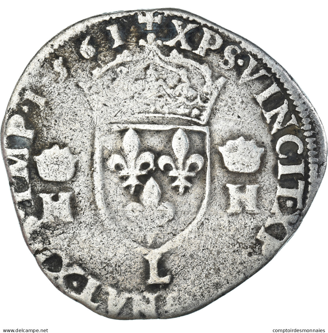 Monnaie, France, Henri II, Teston Au Buste Lauré, 2e Type, 1561, Bayonne, TB+ - 1547-1559 Henry II