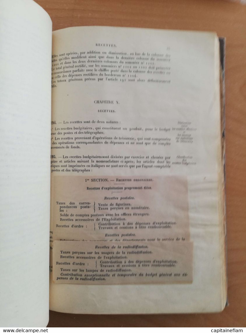 L74 -1929 Instruction Générale Des Postes Et Des Télégraphes   XA Fascicule (caisse Et Comptabilité) - Postverwaltungen