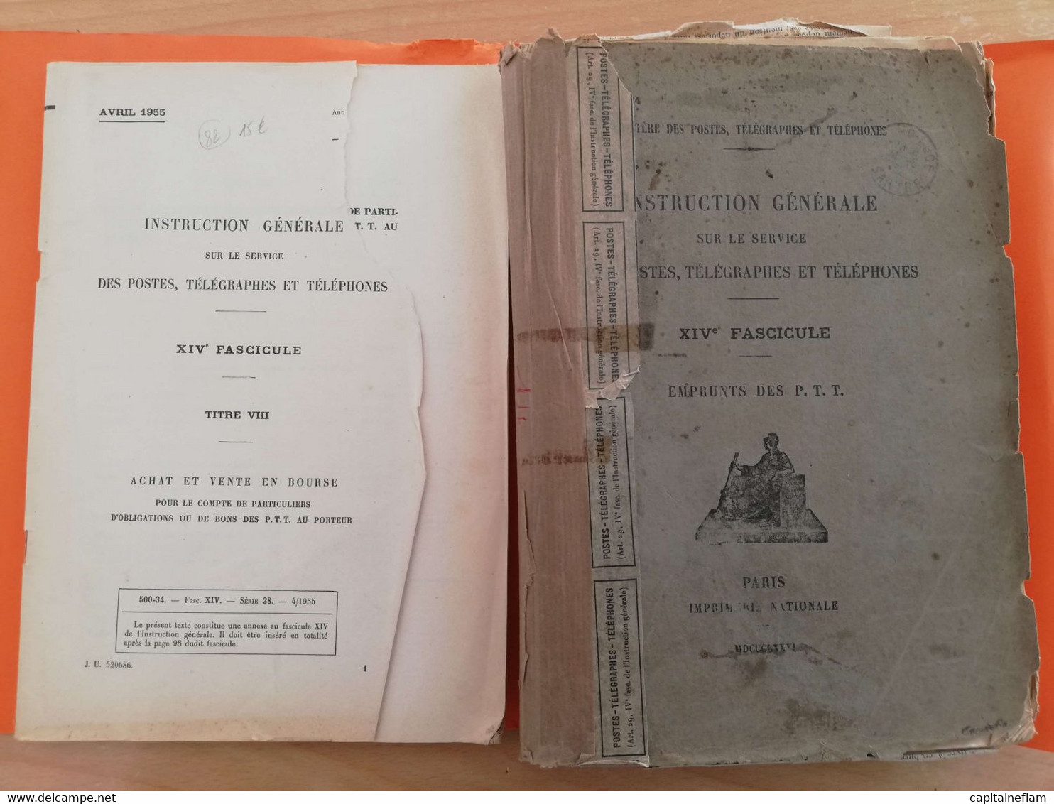 L82 - 1931 Instruction Générale Des Postes Et Des Télégraphes   XIVe Fascicule (emprunts Des PTT)+édition De 1955 - Administraciones Postales