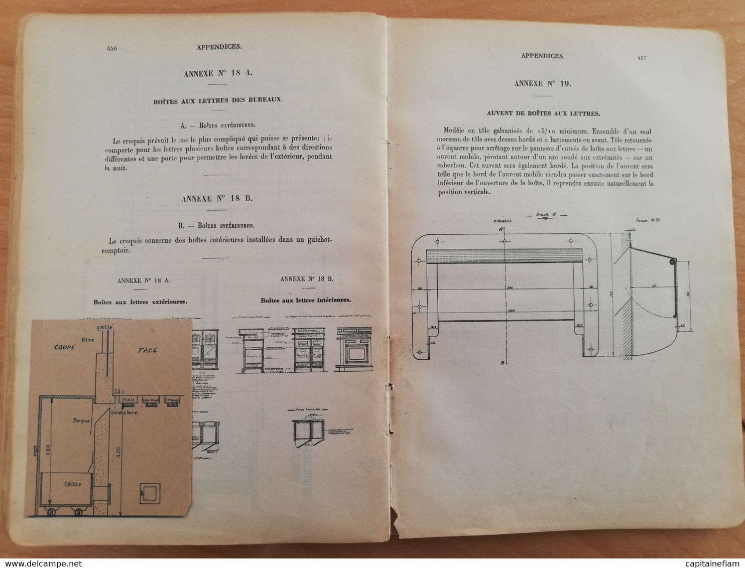 L106 - 1938 Instruction Service Des Locaux  Tome II (Appendices) (ministère Des Postes, Télégraphes Et Téléphones) PTT - Administrations Postales