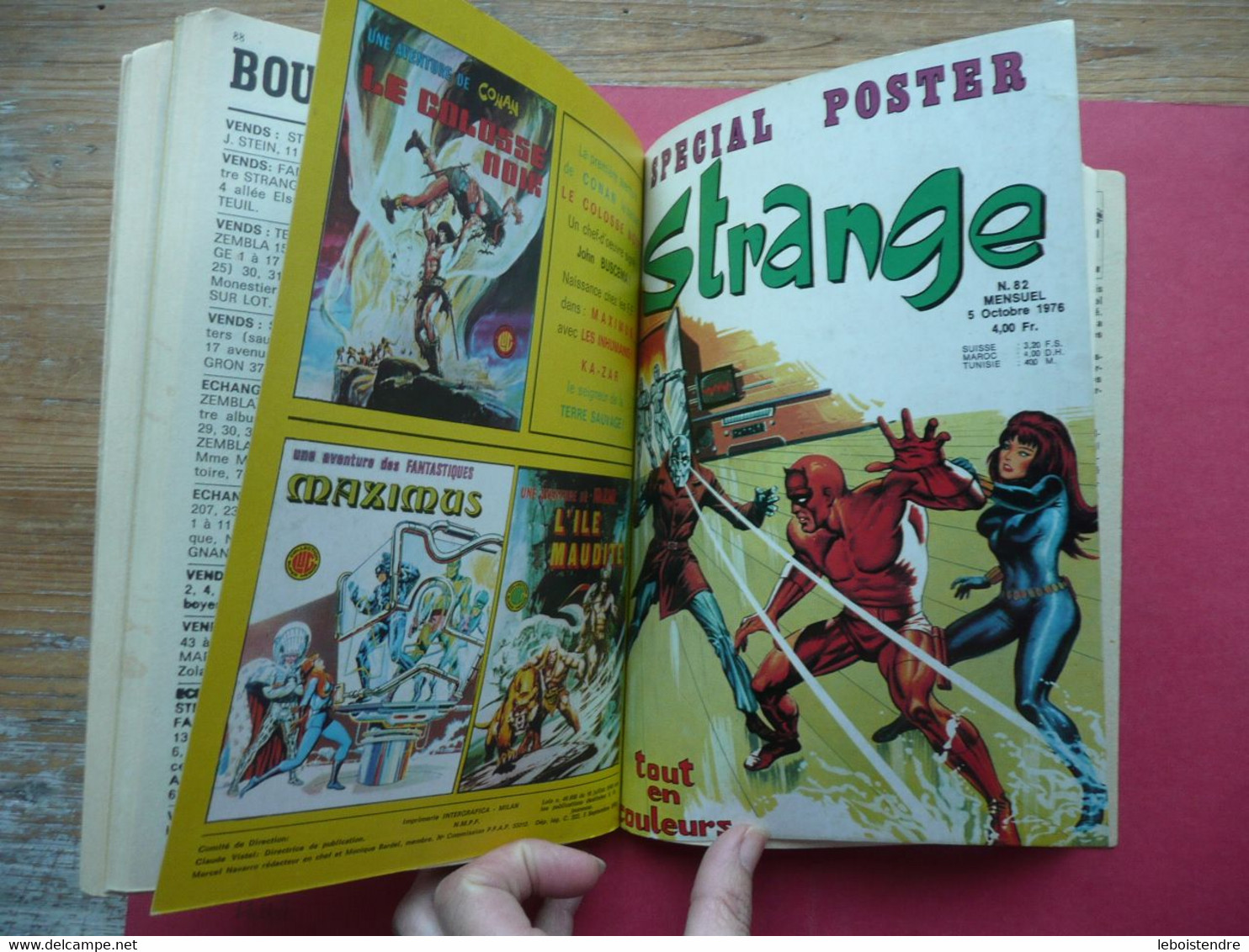 STRANGE ALBUM N° 27 N° 80 + 81 + 82 RELIES AOUT SEPTEMBRE OCTOBRE 1976 EDITIONS LUG COMICS