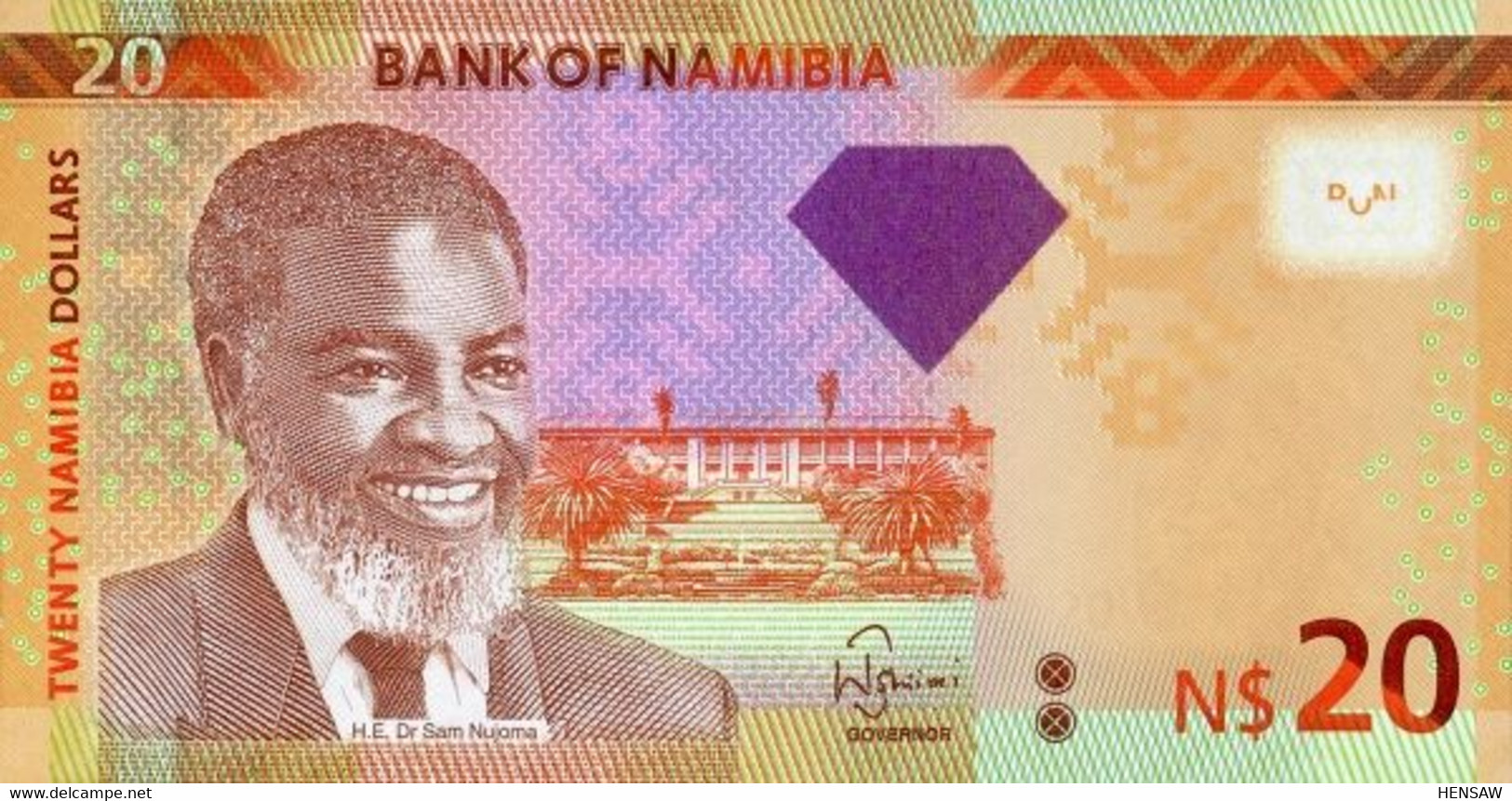 NAMIBIA 20 DOLLARS P 12b 2015 UNC SC NUEVO - Namibia